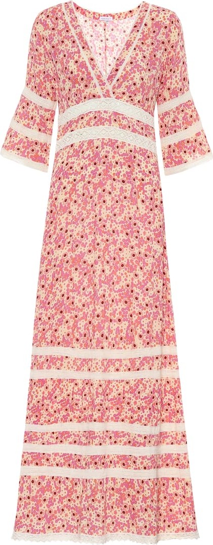 Poupette St Barth Capri floral crêpe dress