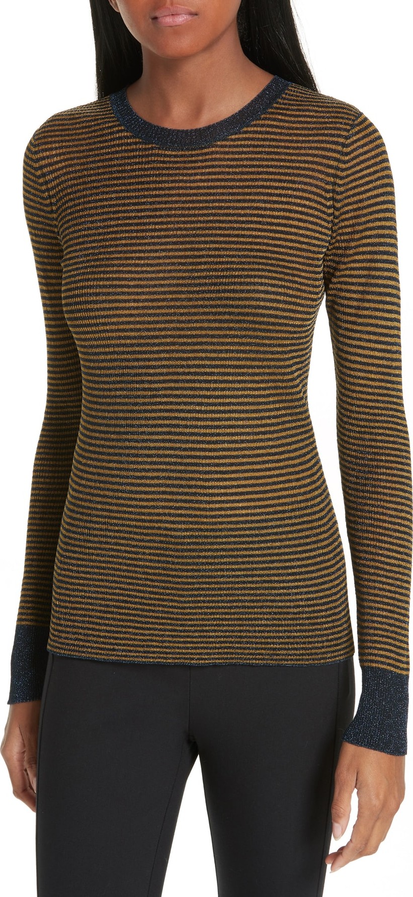 Rag & Bone Raina Metallic Stripe Sweater