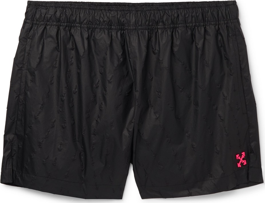 Off White Logo-Appliquéd Swim Shorts