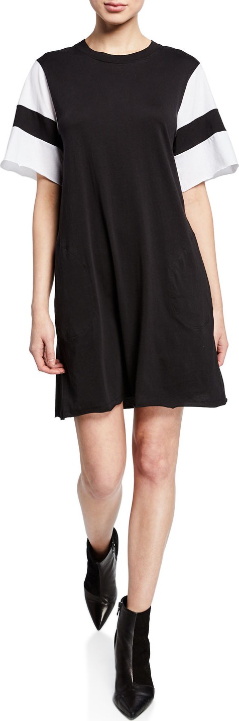 ATM Anthony Thomas Melillo Crewneck Short-Sleeve Jersey Cotton Dress