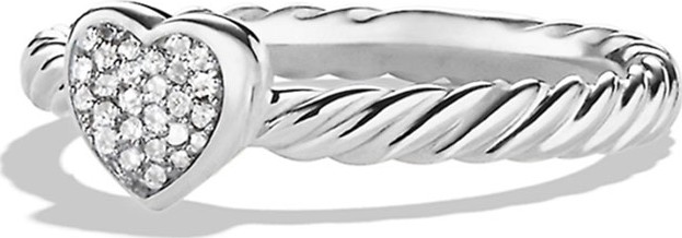 David Yurman Cable Collectibles Heart Ring with Diamonds