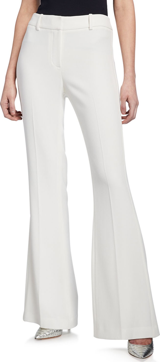 Elie Tahari Anna Mid-Rise Crepe Flare Pants Elie Tahari Anna Mid-Rise Crepe Flare Pants