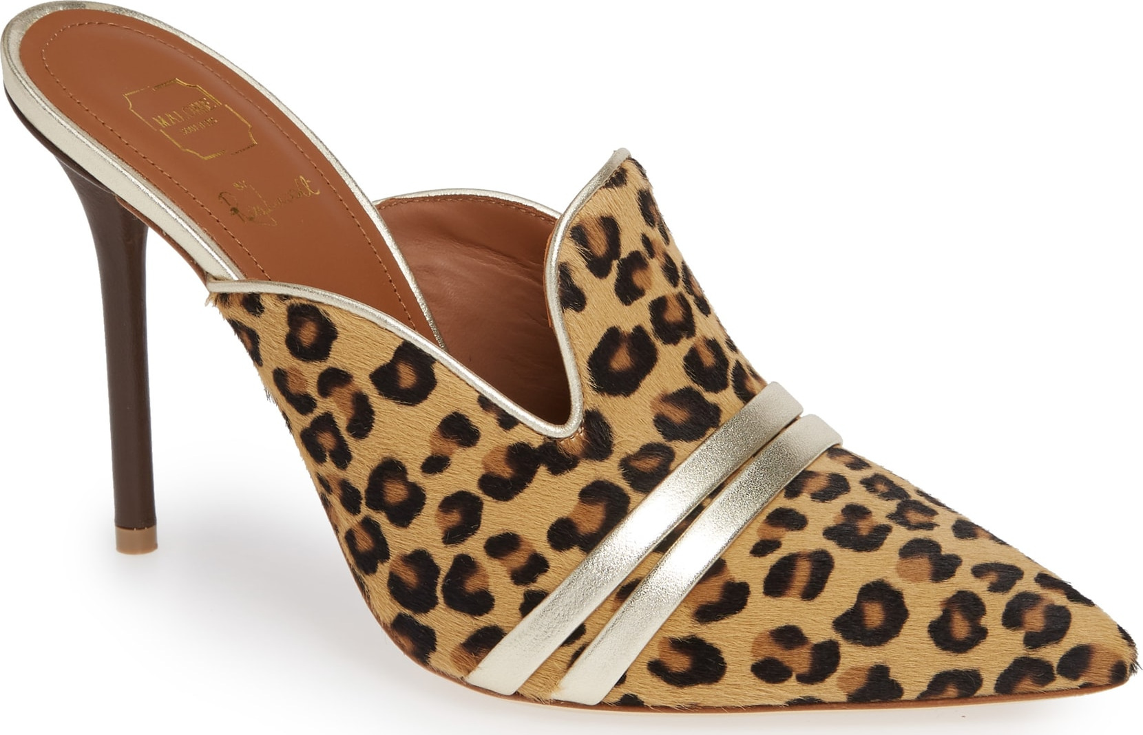 Malone Souliers Hayley Double Band Genuine Calf Hair Mule