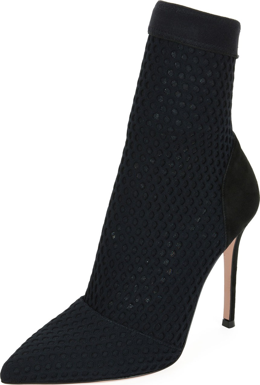 Gianvito Rossi Pointed Knit 105mm Booties