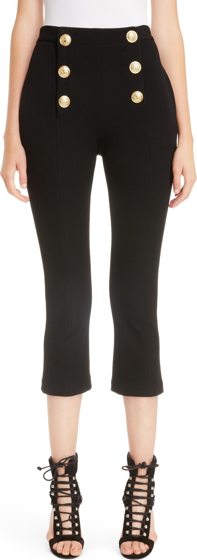 Balmain Button Crop Pants