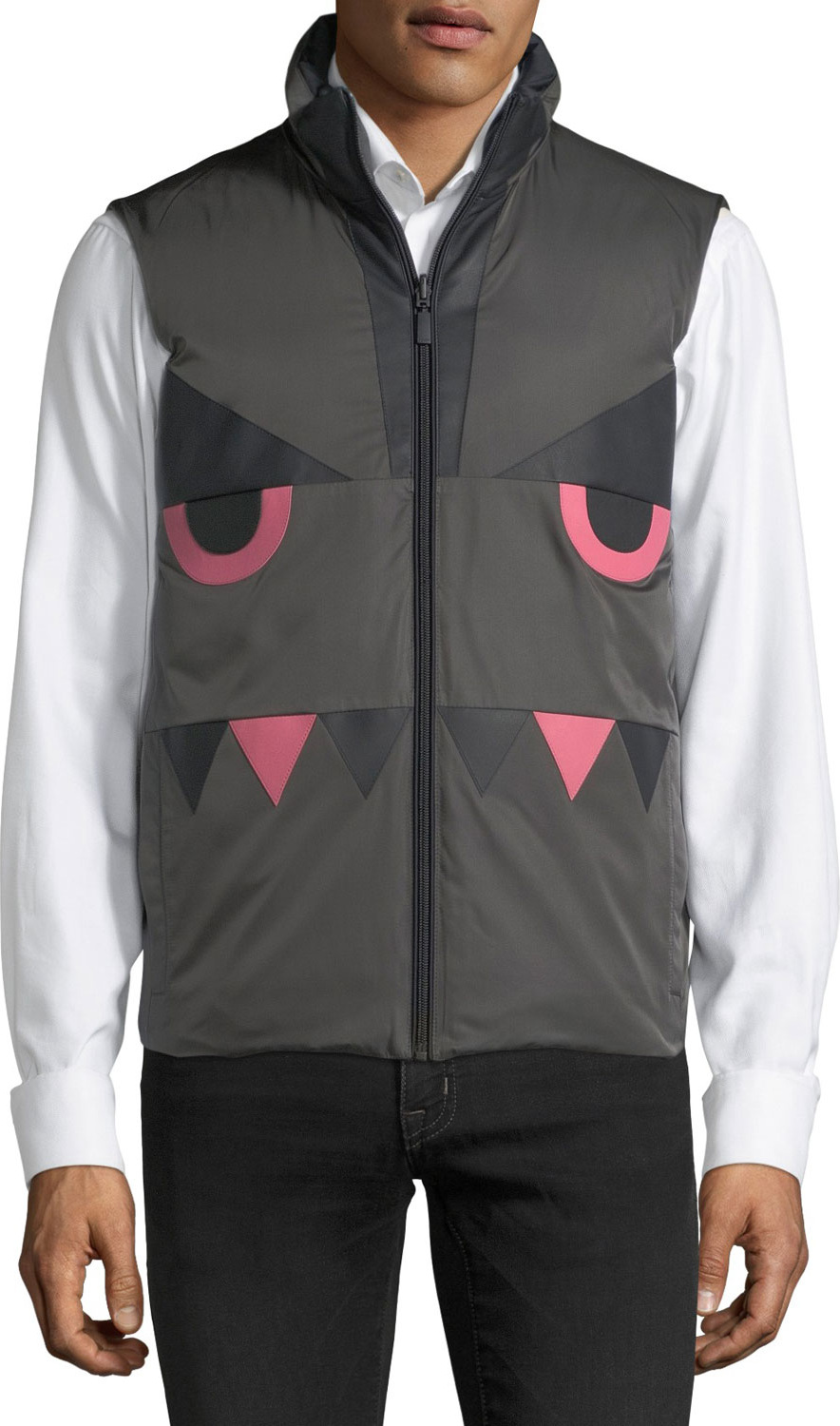 Fendi Monster-Face Reversible Vest