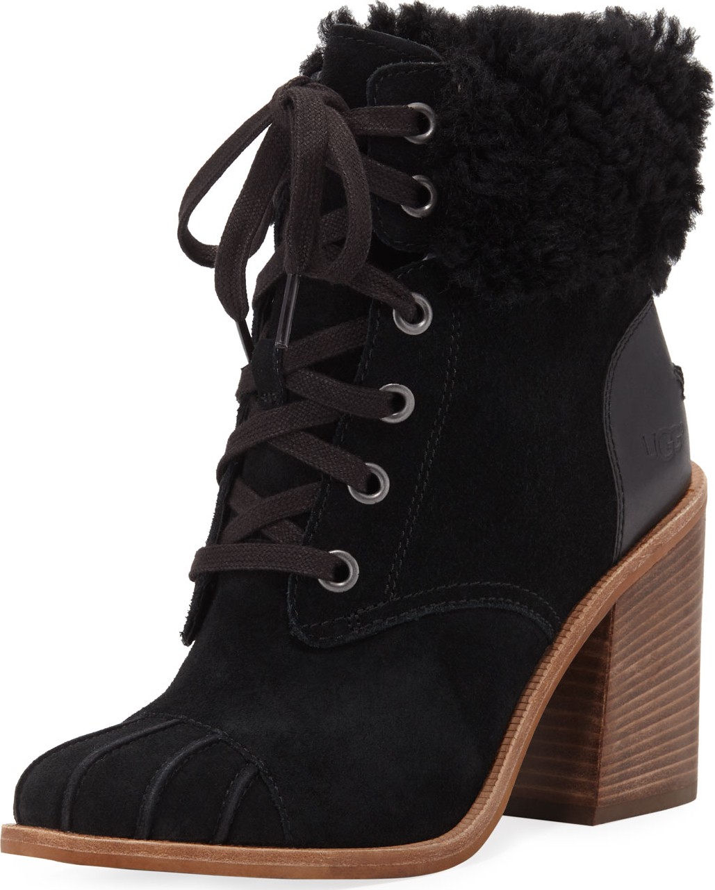 UGG Jaxon Shearling-Cuff Booties