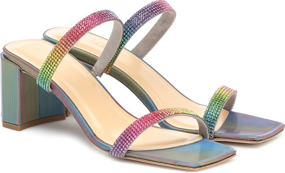 By Far Tanya embellished leather sandals