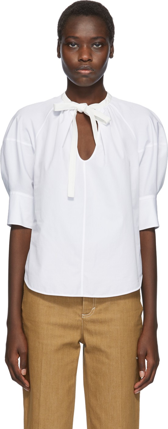 Chloe White Puff Sleeve Blouse