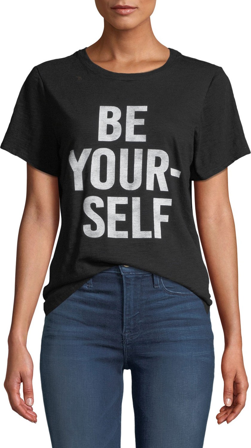 Cinq A Sept Be Yourself Graphic Crewneck Tee