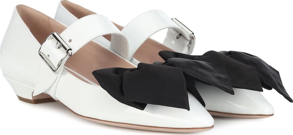 Miu Miu Leather ballet flats