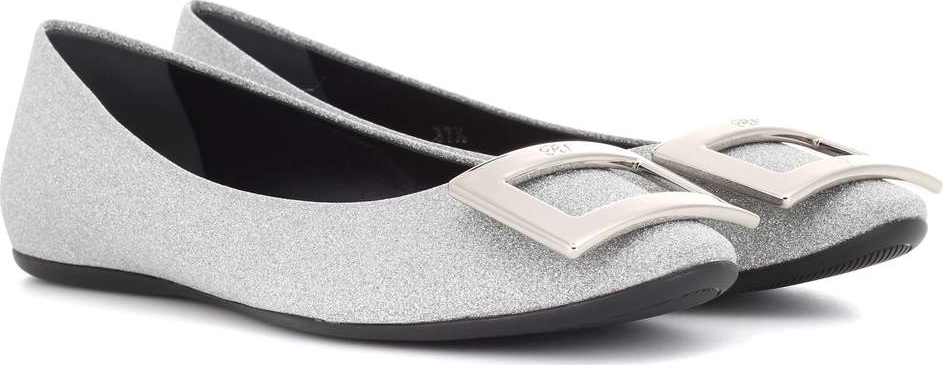 Roger Vivier Gommette metallic leather ballet flats