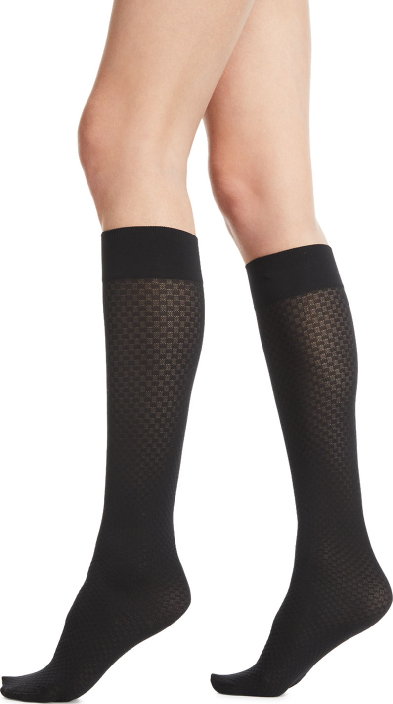 Wolford Tess Jacquard Knee-High Socks
