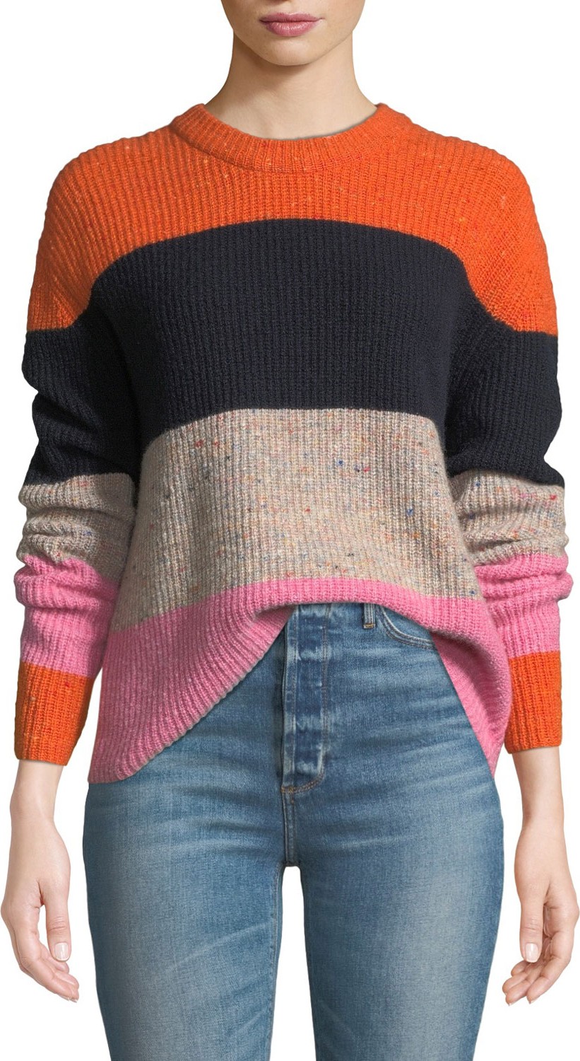 A.L.C. Georgina Colorblock Wool-Cashmere Sweater