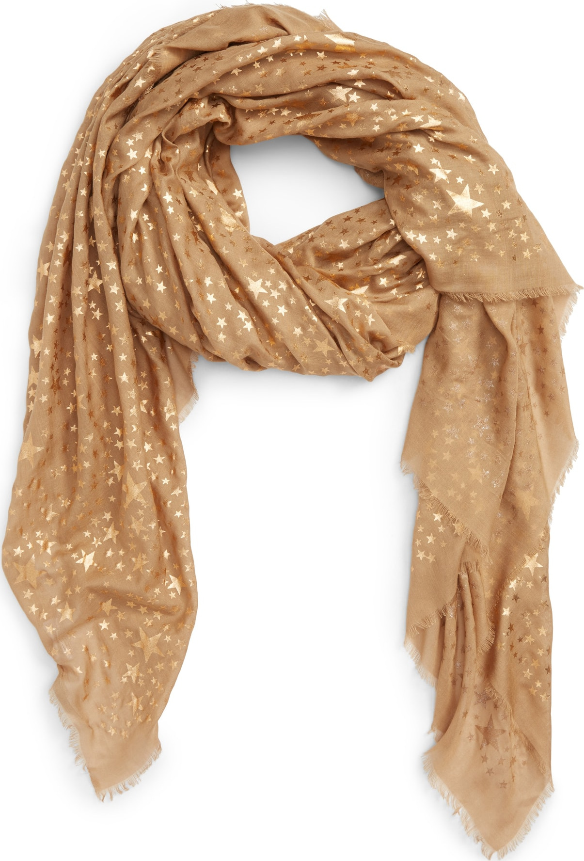 Stella McCartney Rainbow Foil Star Modal & Silk Scarf