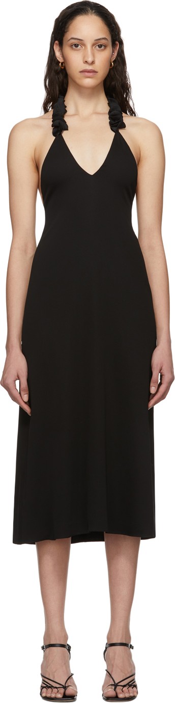 Christopher Esber Black Coiled Lei Cami Dress