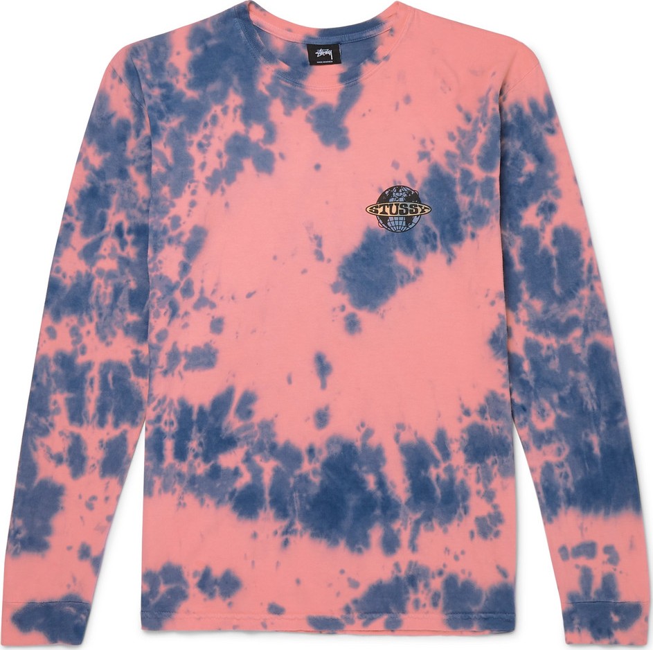 Stussy Logo-Print Tie-Dyed Cotton-Jersey T-Shirt