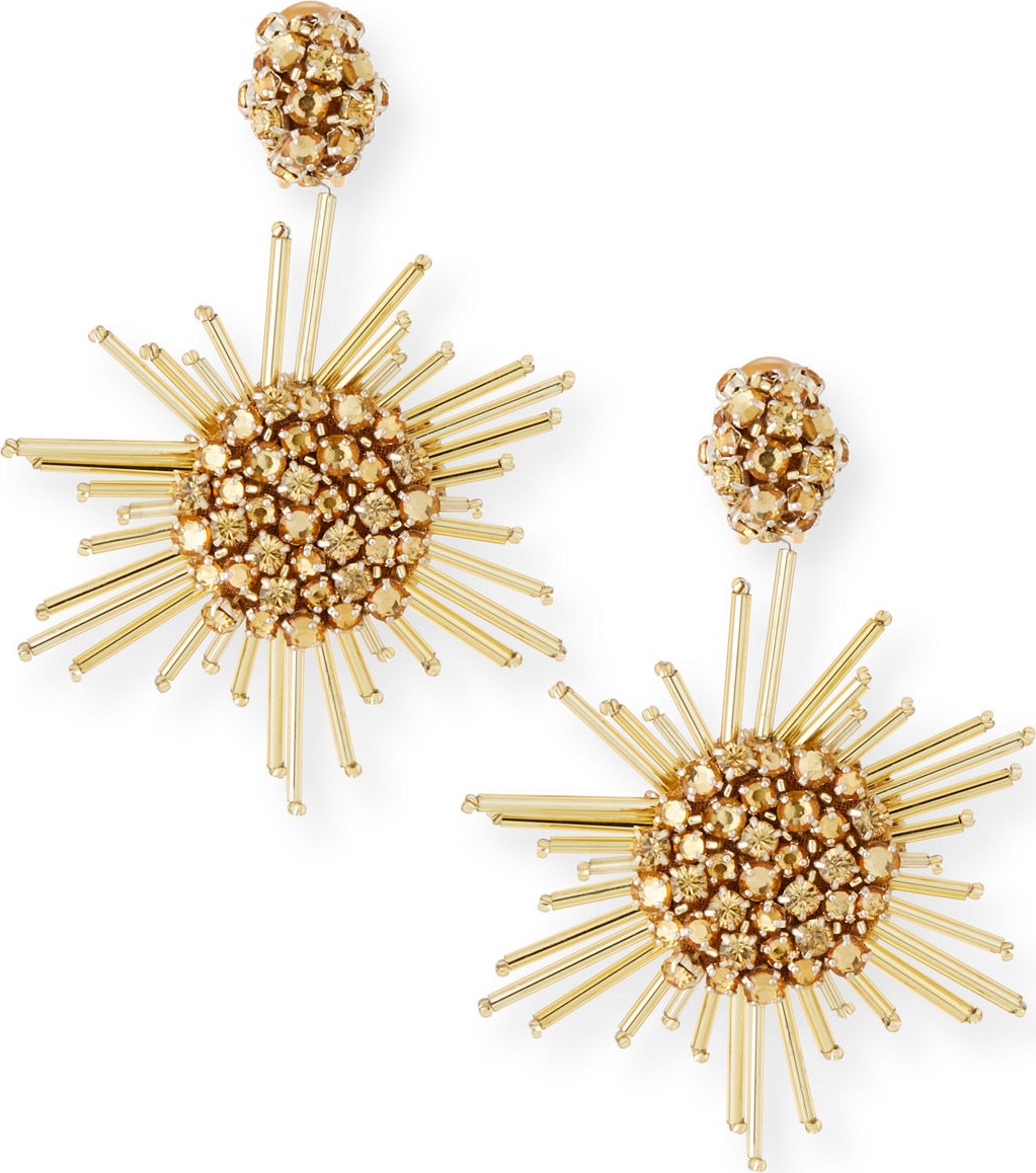Oscar De La Renta Fireball Drop Clip-On Earrings