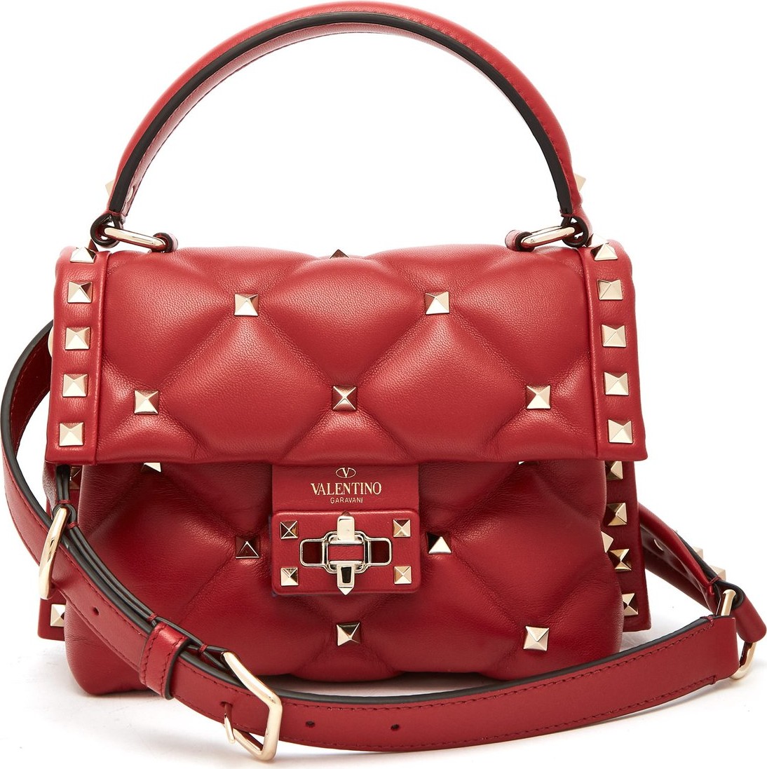 Valentino Candystud mini quilted-leather cross-body bag
