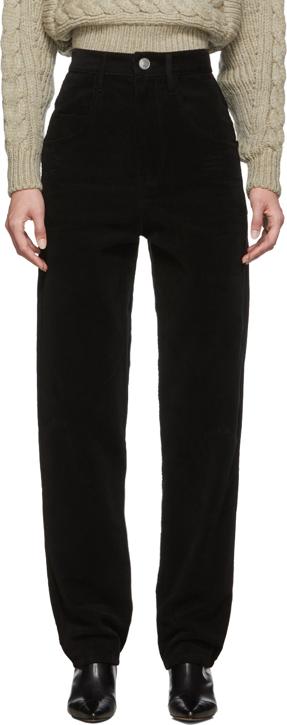 Isabel Marant Black Moleskine Debora Trousers