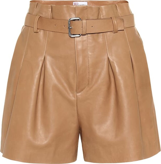 RED Valentino Leather high-rise shorts