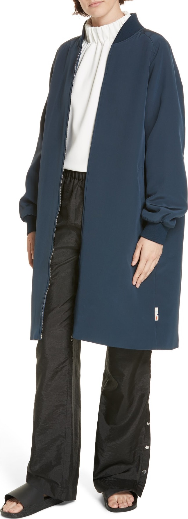 Tibi Side Snap Nylon Blend Track Pants