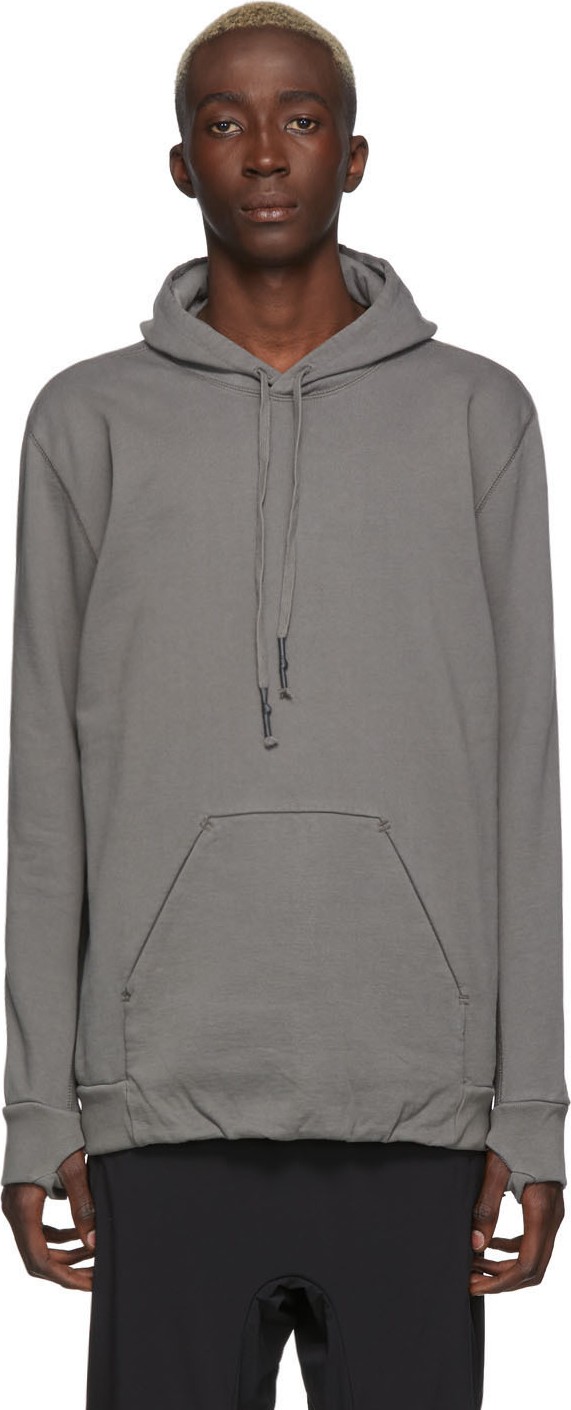 11 By Boris Bidjan Saberi Grey Dyed Hoodie