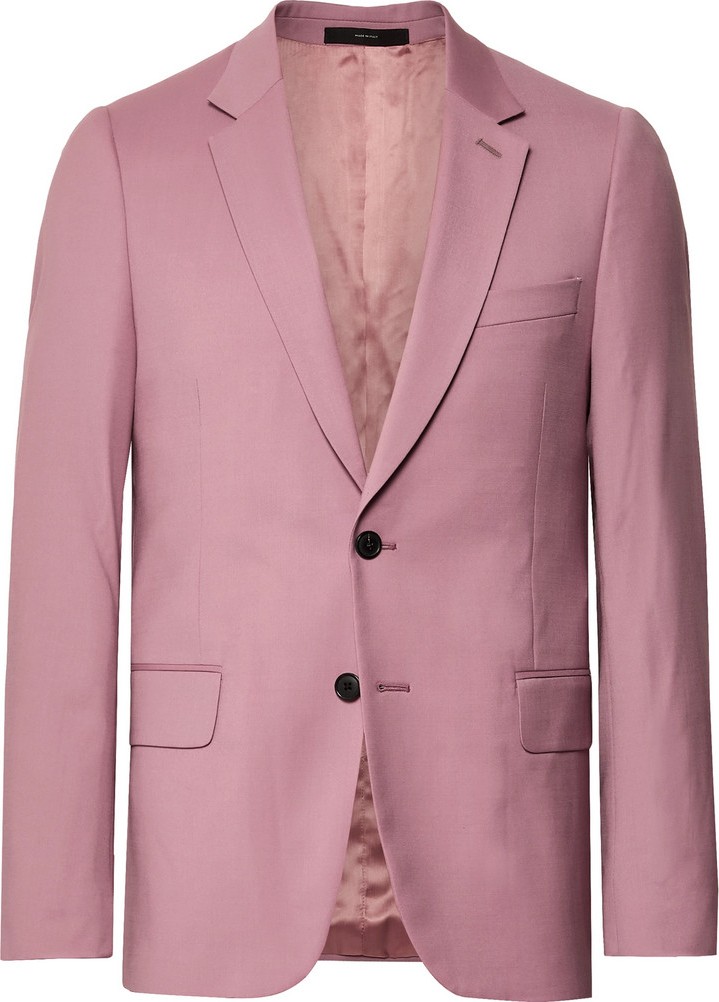 Paul Smith Dusty-Pink A Suit To Travel In Soho Slim-Fit Wool Suit Jacket
