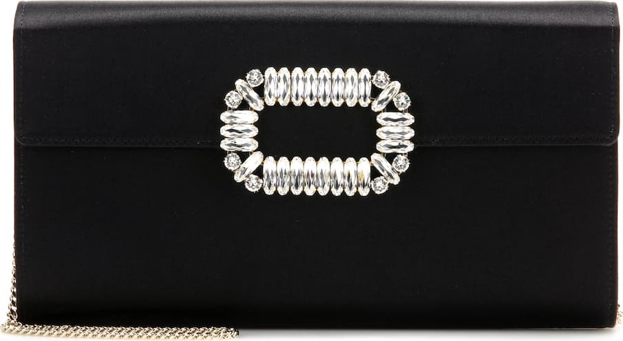 Roger Vivier Evening Envelope satin shoulder bag
