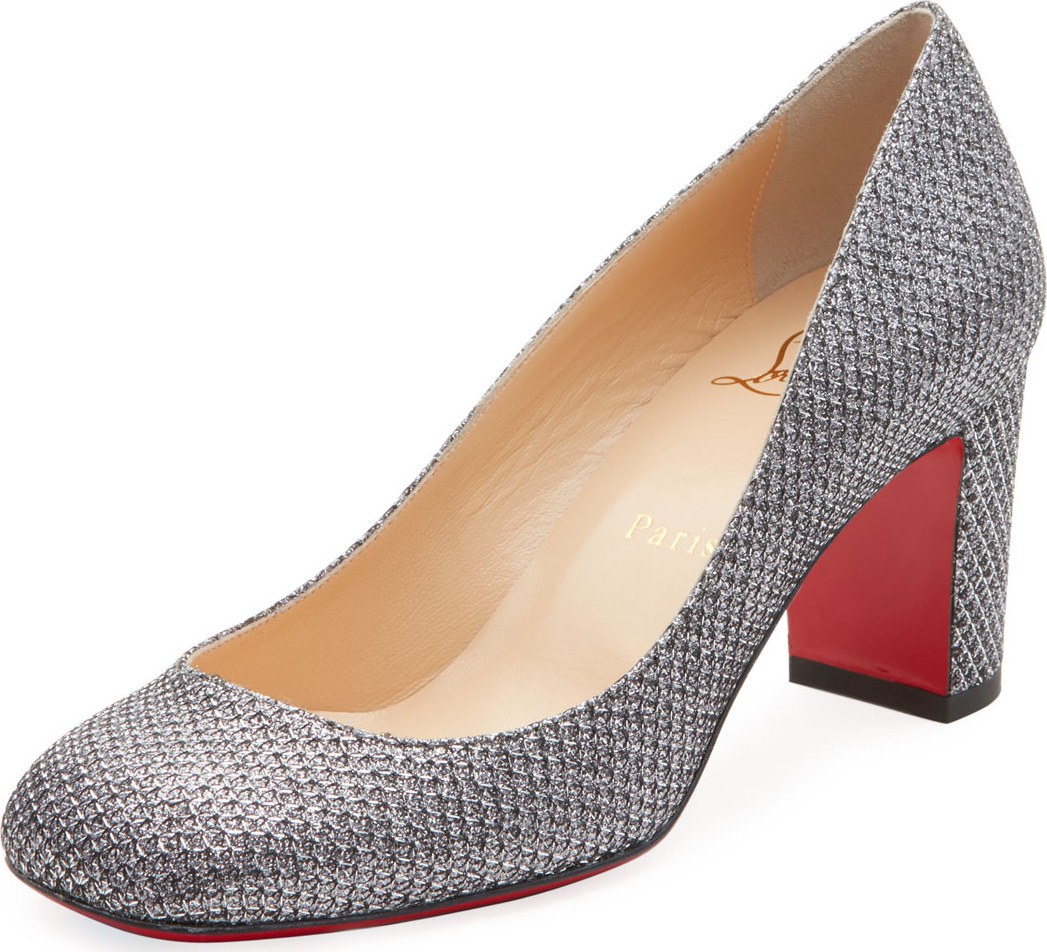 Christian Louboutin Cadrilla Glitter Red Sole Pump
