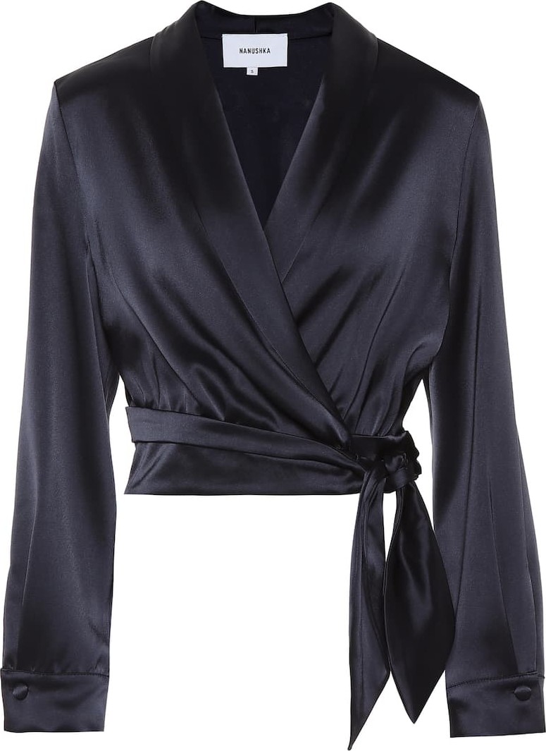 Nanushka Salome satin top