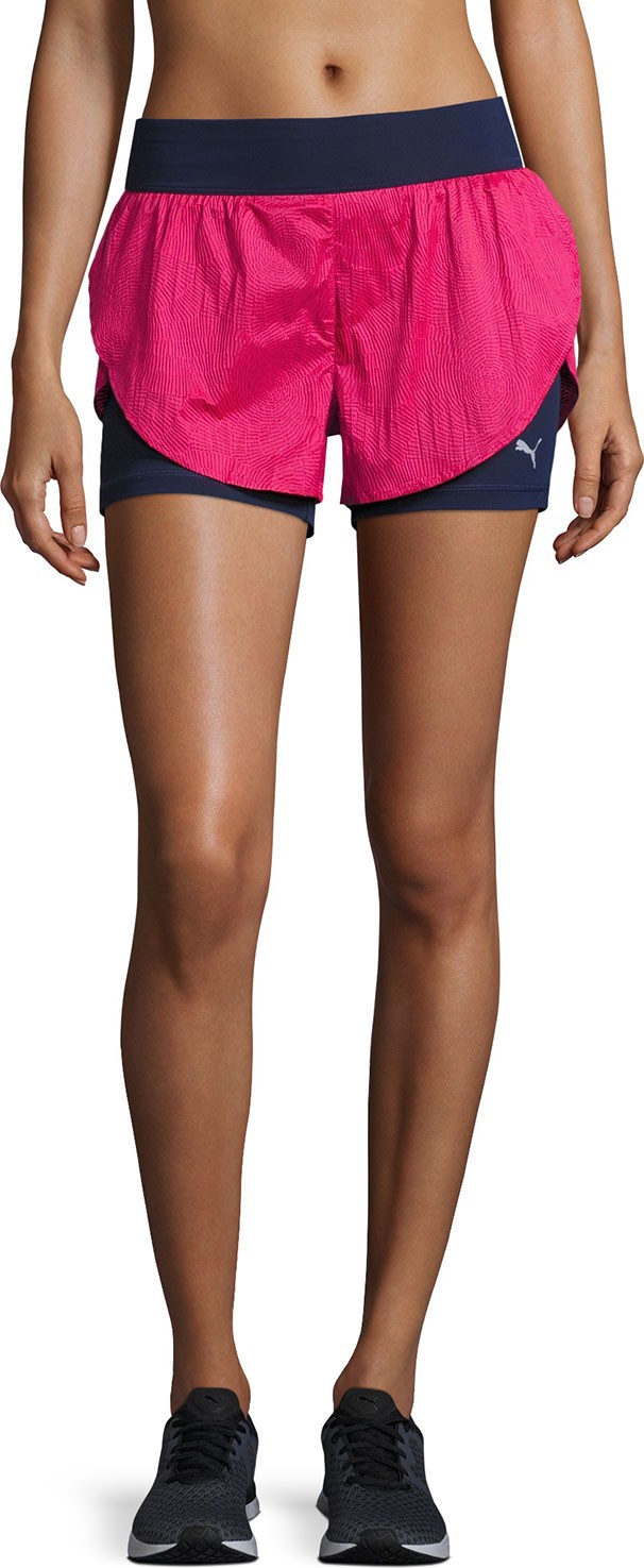 PUMA Culture Surf 2-in-1 Athletic Shorts, Blue/Pink
