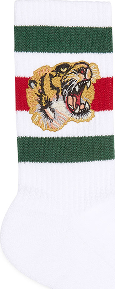 Gucci Stretch-Cotton Socks w/Tiger
