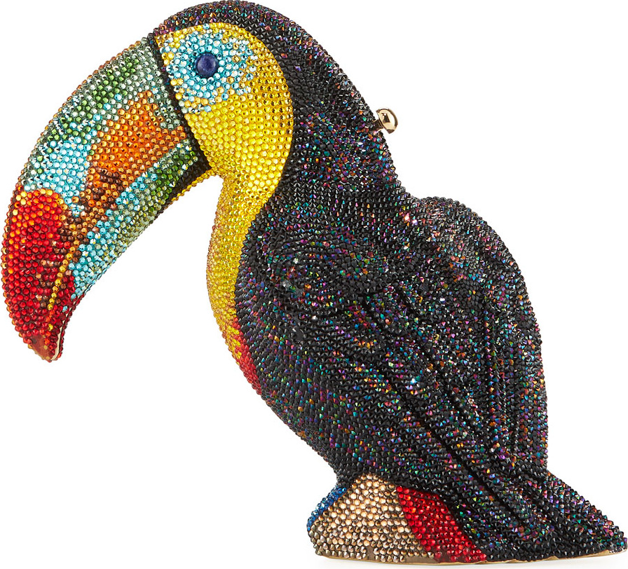 Judith Leiber Toucan Toco Crystal Clutch Bag