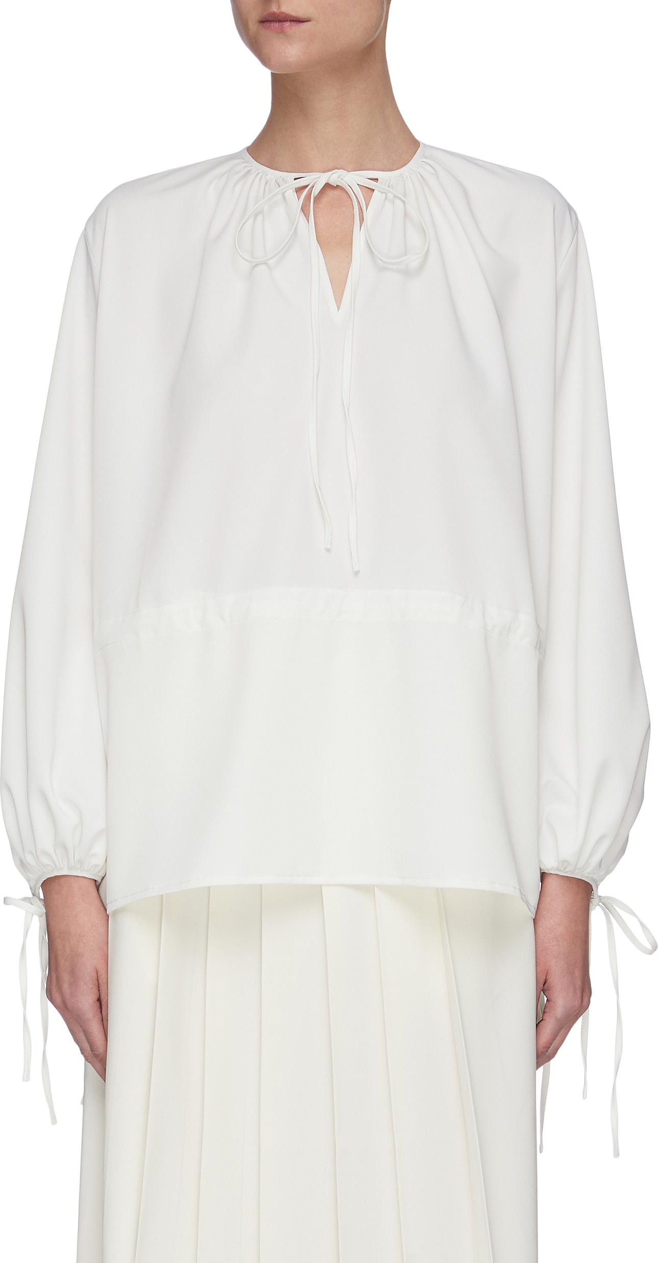Sans Titre Drawstring V-neck blouse