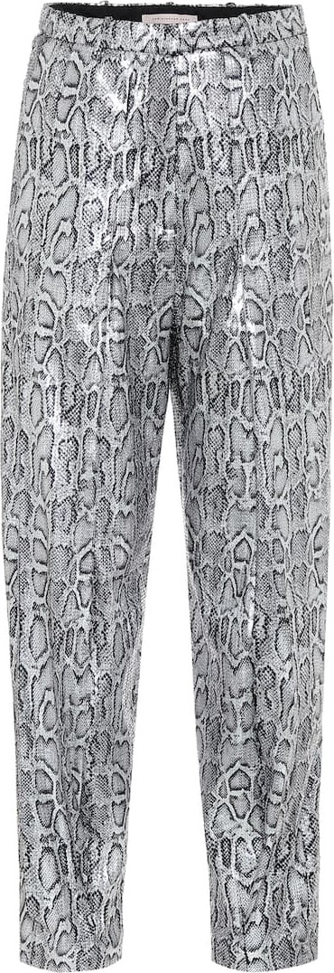 Christopher Kane Snake-effect high-rise pants