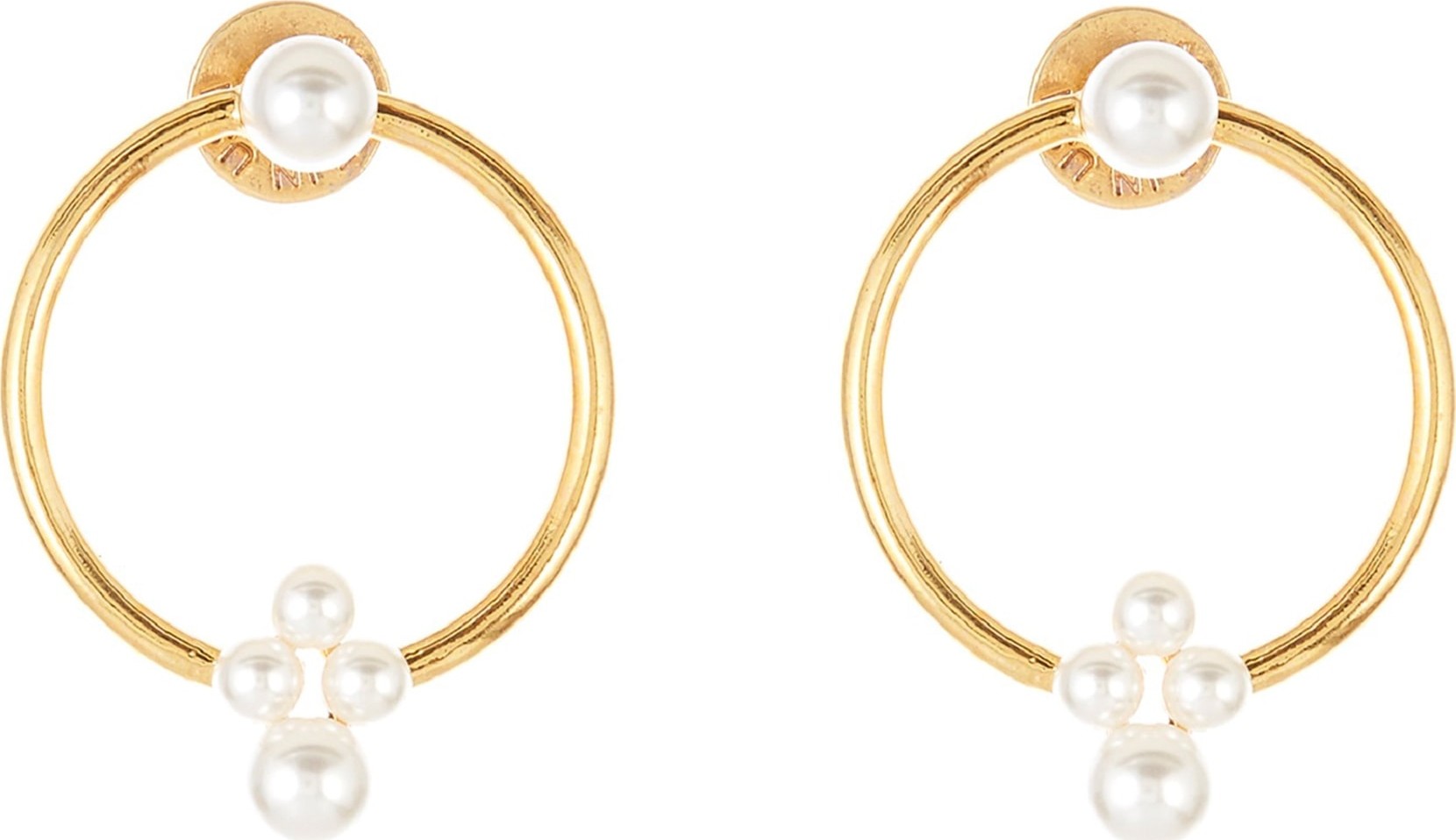 Oscar De La Renta Runway Imitation Pearl Hoop Earrings