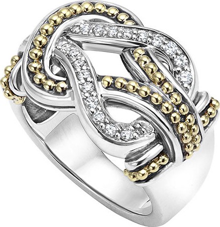 LAGOS Large Newport Diamond Knot Ring, Size 7