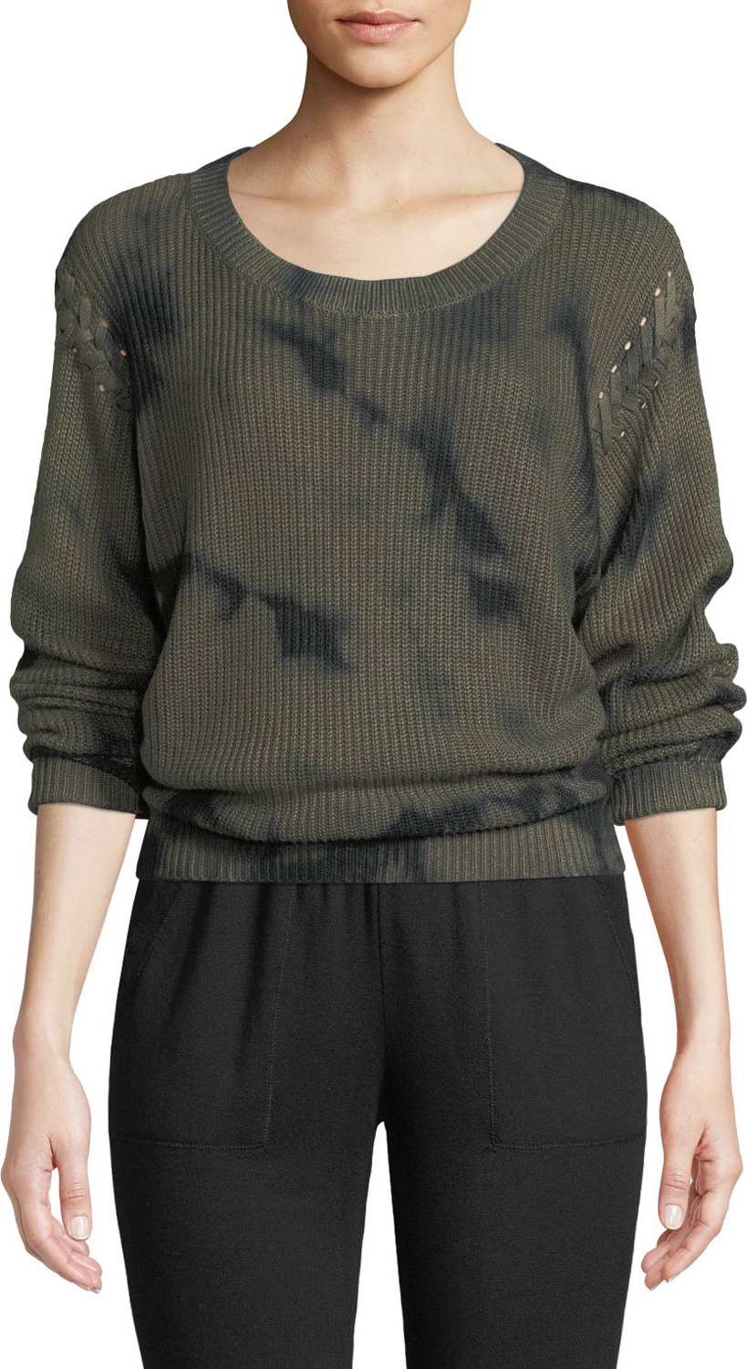 Splendid Hillside Lace-Up Pullover Sweater