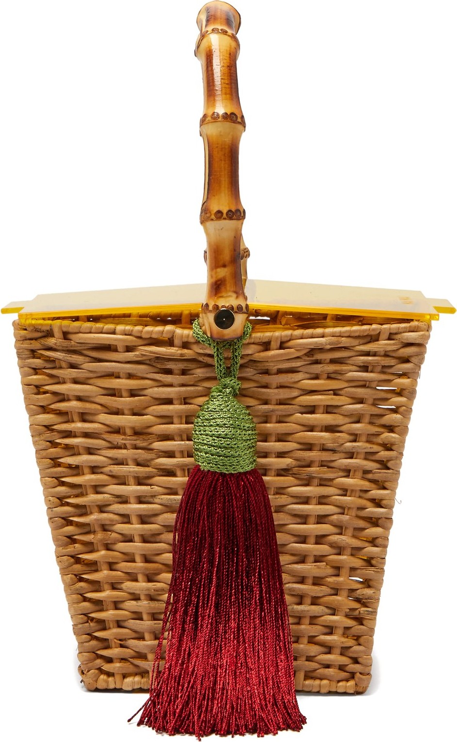 Wai Wai Picnic tassel-charm wicker bag