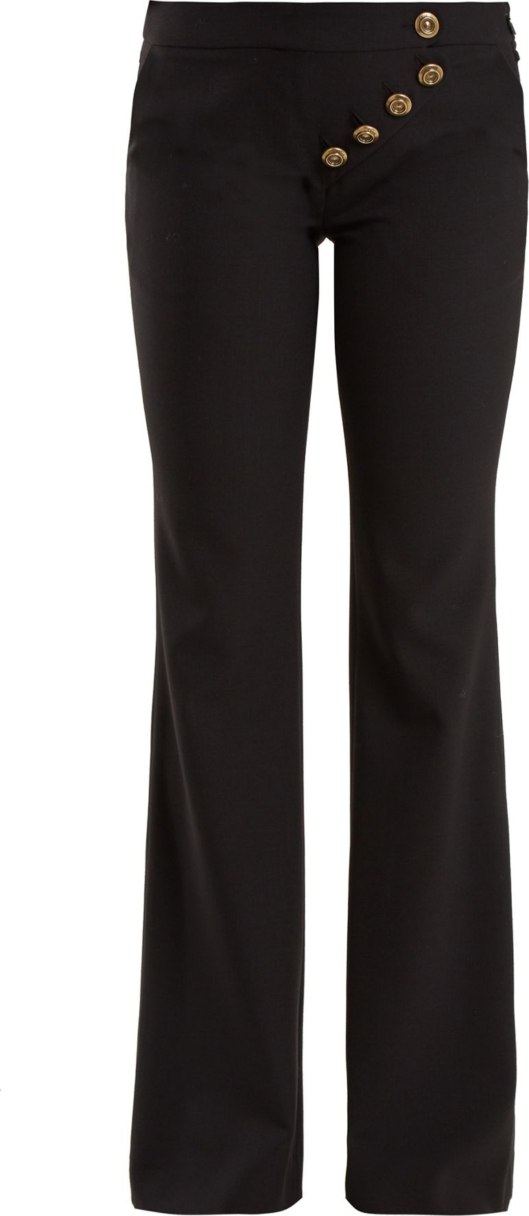 Chloe Mid-rise flared cady trousers