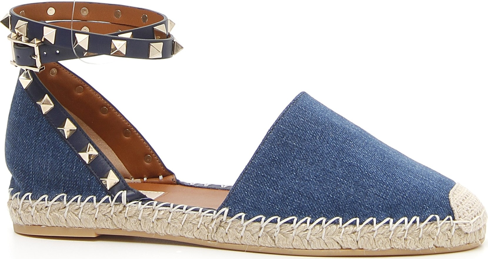Valentino Rockstud Espadrille Sandal
