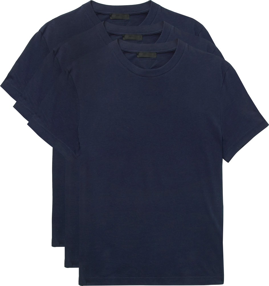 Prada Three-Pack Slim-Fit Cotton-Jersey T-Shirts