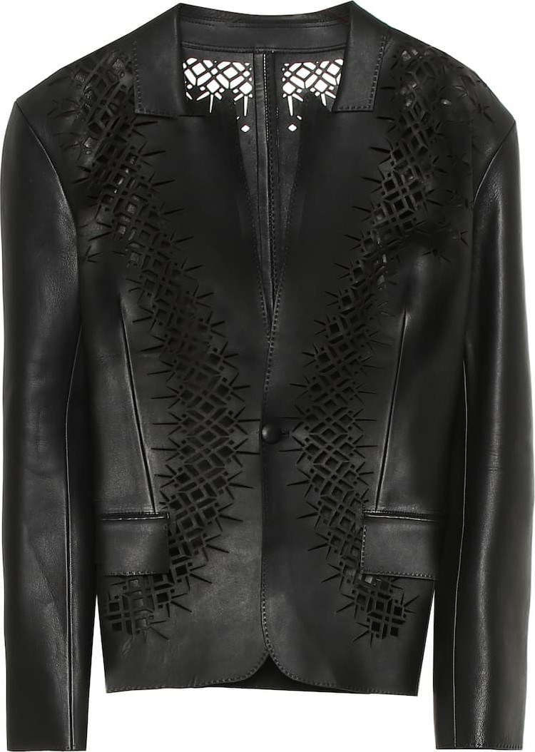 Haider Ackermann Laser-cut leather blazer