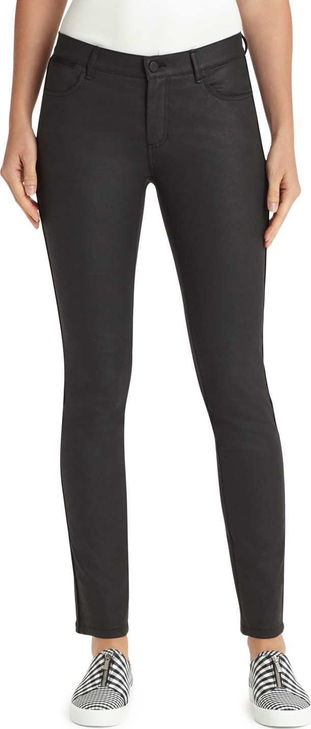 Lafayette 148 New York Mercer Skinny-Leg Waxed Denim Jeans