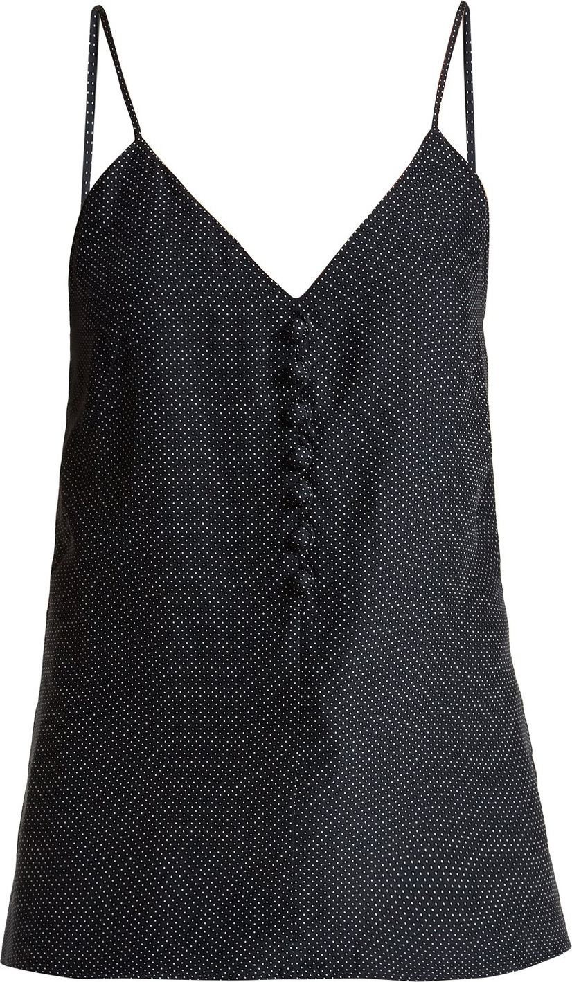 Hillier Bartley Polka dot-print silk cami top