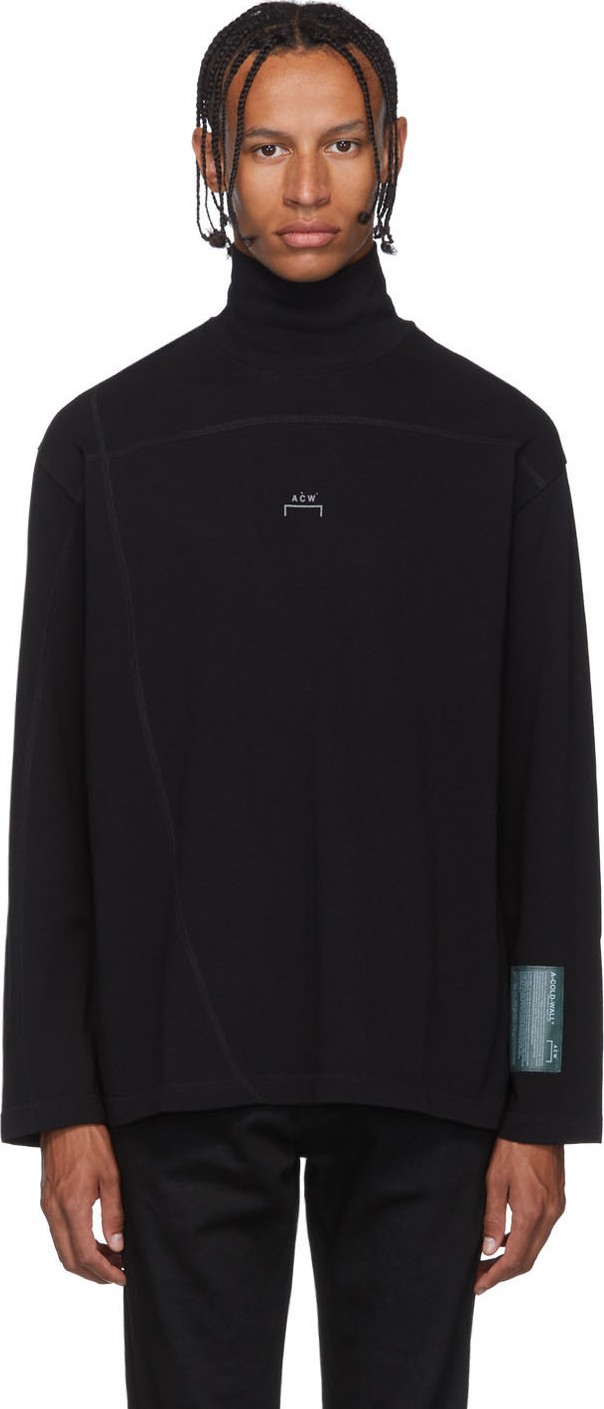 A-Cold-Wall* Black Overlock Turtleneck