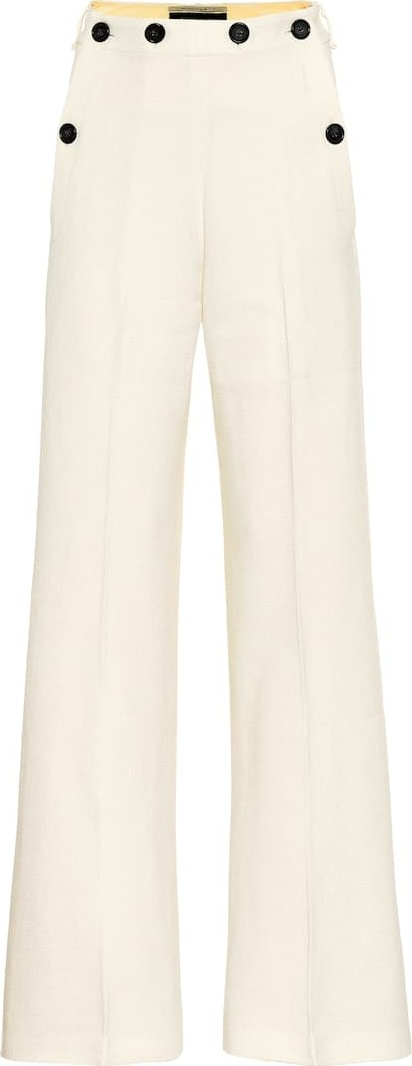 Roland Mouret Palmetto wool-crêpe flared pants