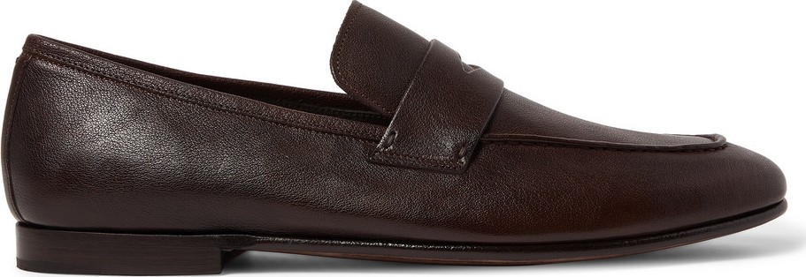 Dunhill Textured-Leather Penny Loafers