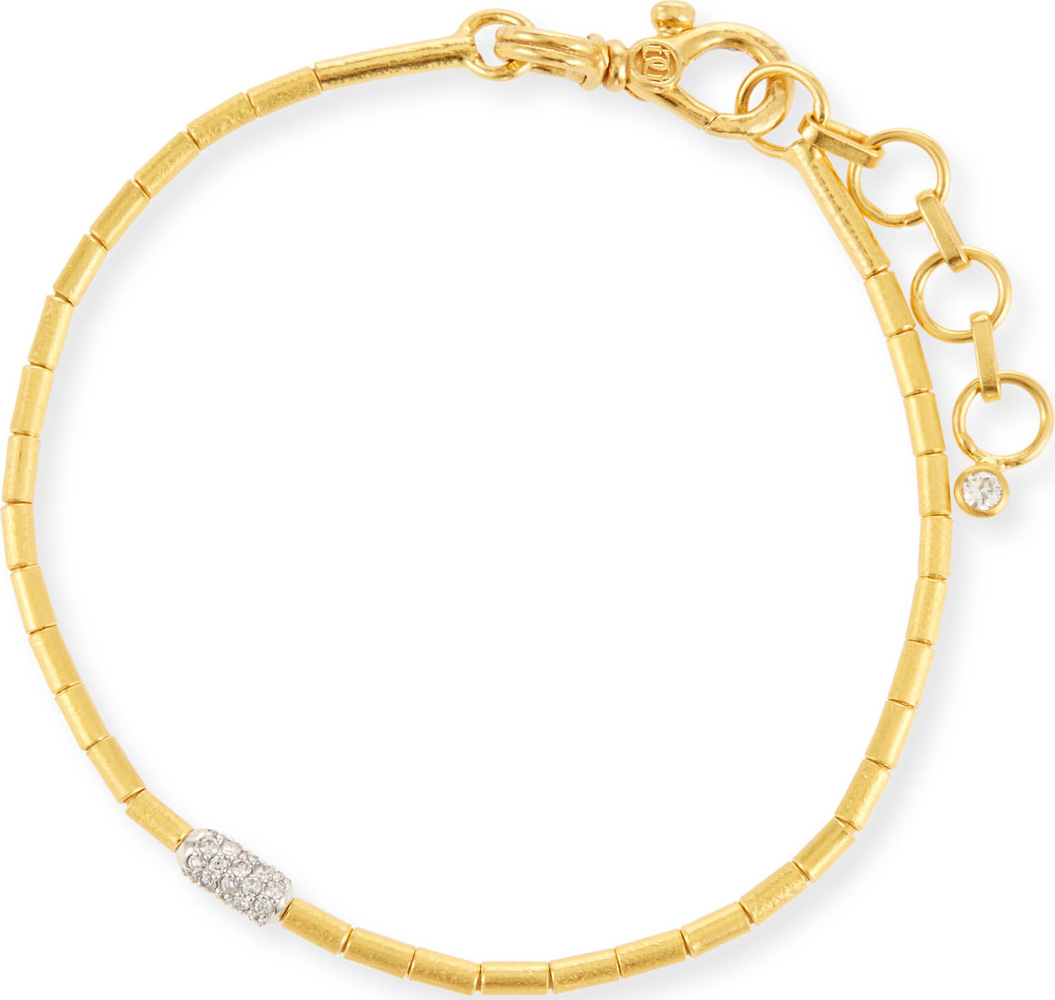 GURHAN Vertigo Single-Strand Gold Pave Diamond Bracelet